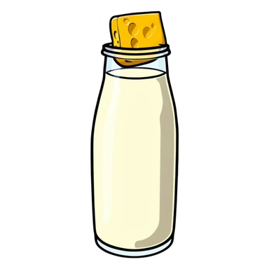 milk and cheese sticker