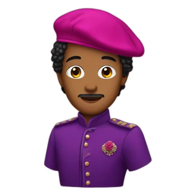 prince wearing raspberry beret sticker