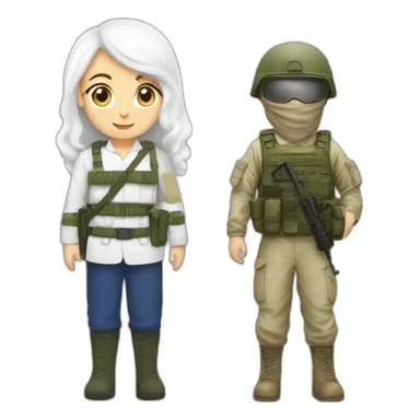  White Akbash and to Israel idf soldier  sticker