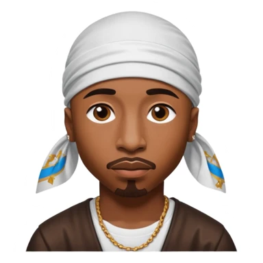 2Pac only face and durage sticker