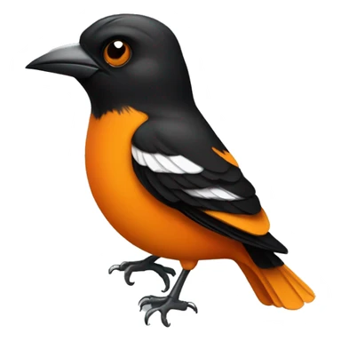 A animated oriole that has a smirk sticker