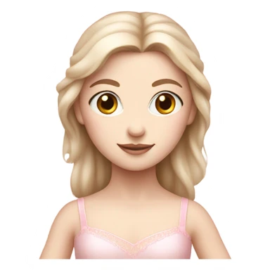 soft pink ballerina with fair skin  sticker