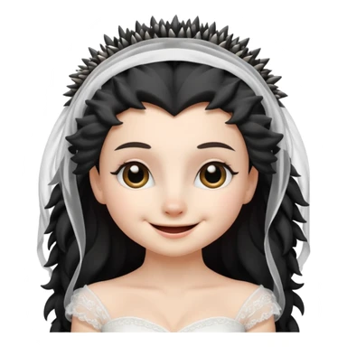 black hedgehog bride sticker