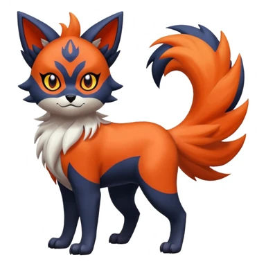 Delcatty-Litten-Zorua-Absol-Sprigatito-fusion, full body sticker