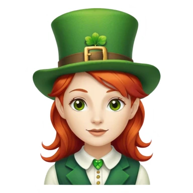 luck leprechaun woman  sticker