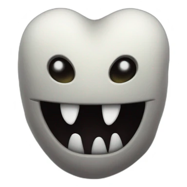 Dark Creepy Plush with tooth sticker
