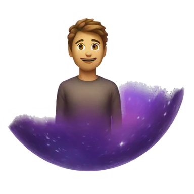 person inside magic sphere sticker