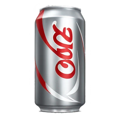 Grey can of Diet Coke sticker