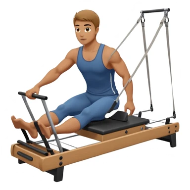 guy workout pilates reformer  sticker