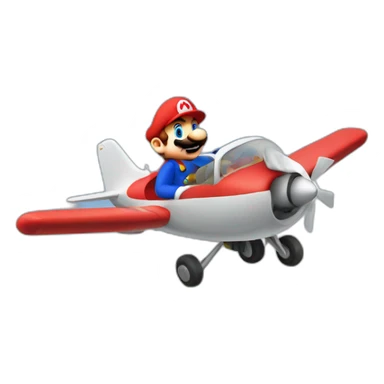 Mario sur un avion sticker
