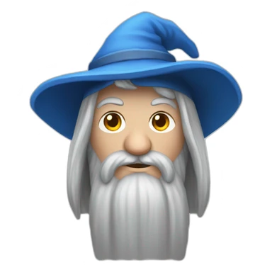 Gandalf with a blue hat sticker