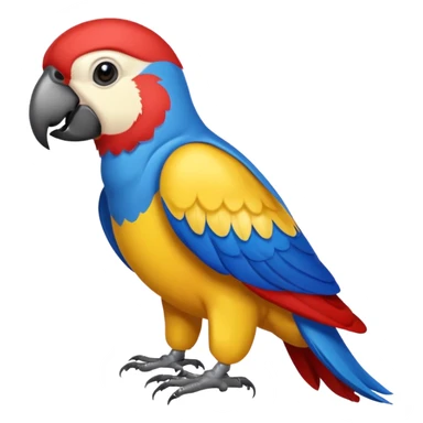 red blue yellow and blue parrot sticker