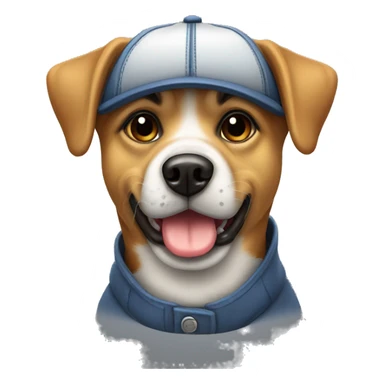 chien avec casquette sticker