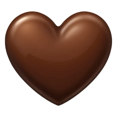 Brown heart sticker