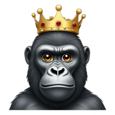 Gorilla with crown sticker