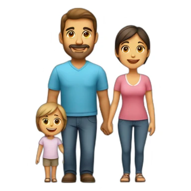 Padre y madre con un hijo sticker