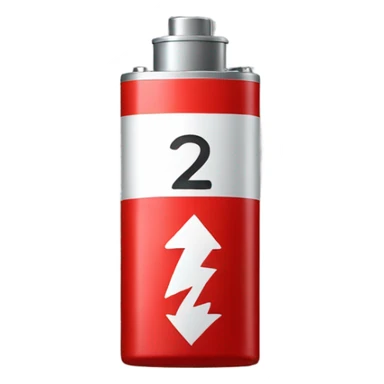 Singles Red battery  sticker