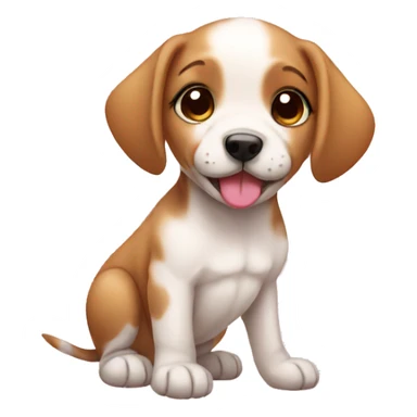 Cute pregnant puppy sticker