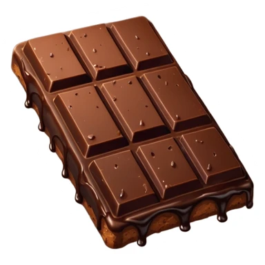 Melted rotten chocolate bar like the original. sticker