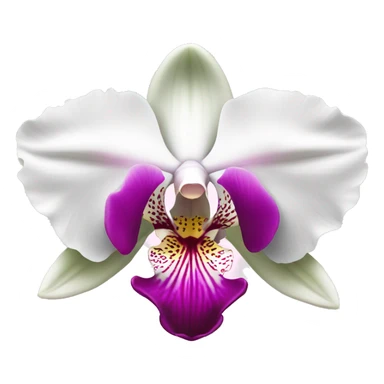 light pink and white orchid sticker