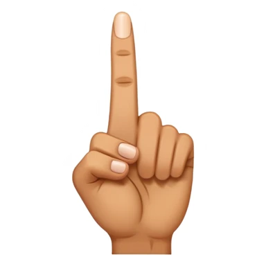 Sticking up the middle finger sticker