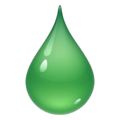 Transparent Clear Green Droplet (No background)(Inside droplet is nothing) sticker