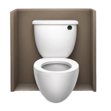 Toilet with a cat's head sticker