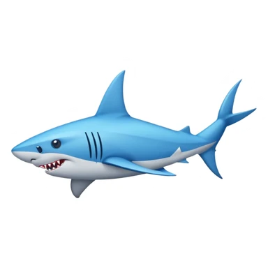 Un tiburón con zapatos azules sticker