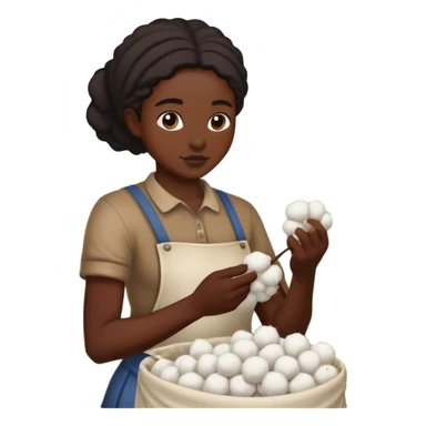 Balck people picking cotton  sticker