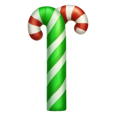 christmas green candy cane sticker