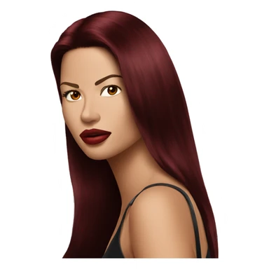Adriana Lima with dark red hair sticker