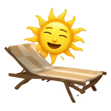 sun bathing sticker