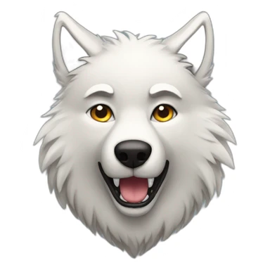 Furry wolf sticker