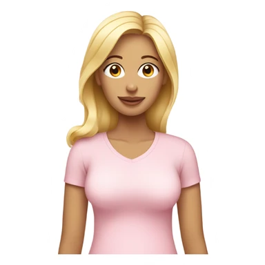 postpartum. blonde woman. light pink shirt sticker