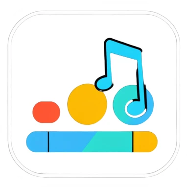 music streaming app icon sticker