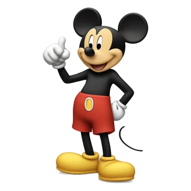 mickey mouse with thumbs up sticker