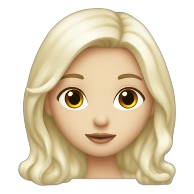 white caucasian kiss girl sticker