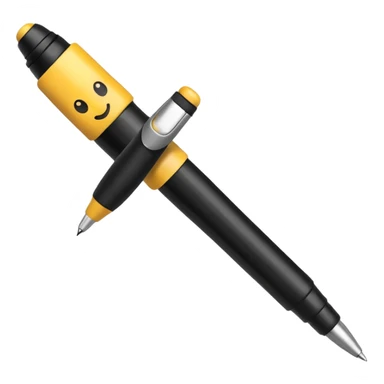 Only black colour Pen Spinner emoji sticker