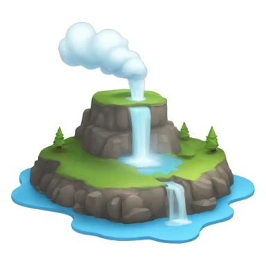 Geyser with vapor sticker
