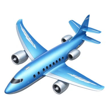 Two floors blue airplane sticker