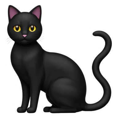 silhouette of a cat, simple and bold sticker