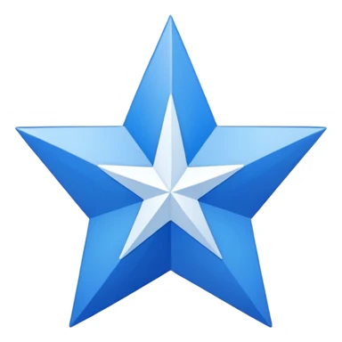 11 corner blue star with white tick on it sticker