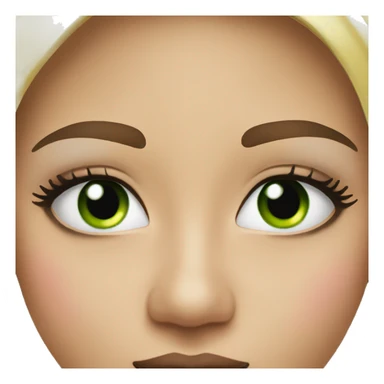 Makeup . Change eyes to green sticker