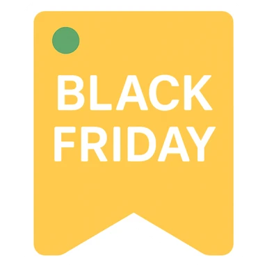 Black Friday label ribbon  sticker