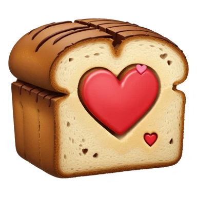 make a bread and then make a chocolate and between them make a heart sticker