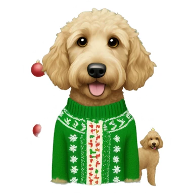 goldendoodle Buddy-The-Elf Christmas sweater sticker