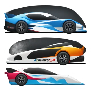 side view of racecar sticker