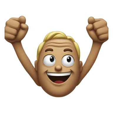 Thumps up with two thumps  sticker