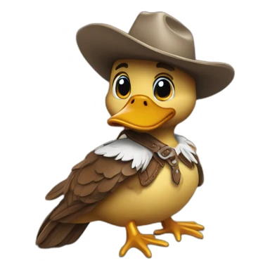 Canard cowboy sticker