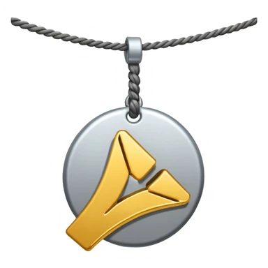 A string tied to a real quarter  sticker